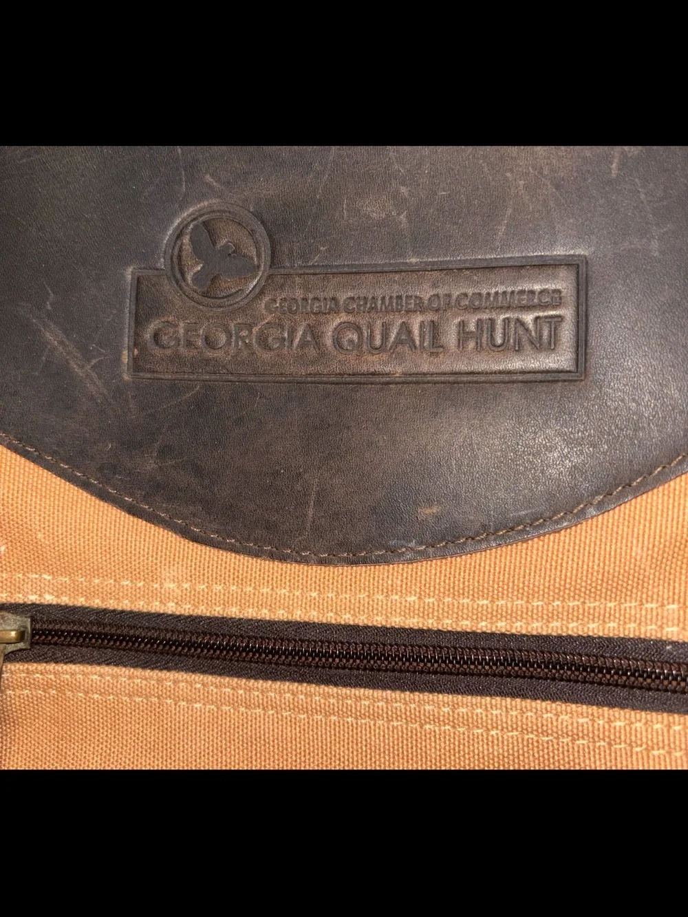 Canyon Outback Georgia Quail Hunt Canvas Leather Duffel Bag Weekender 22